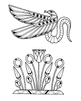 A coloring page of the old egypt